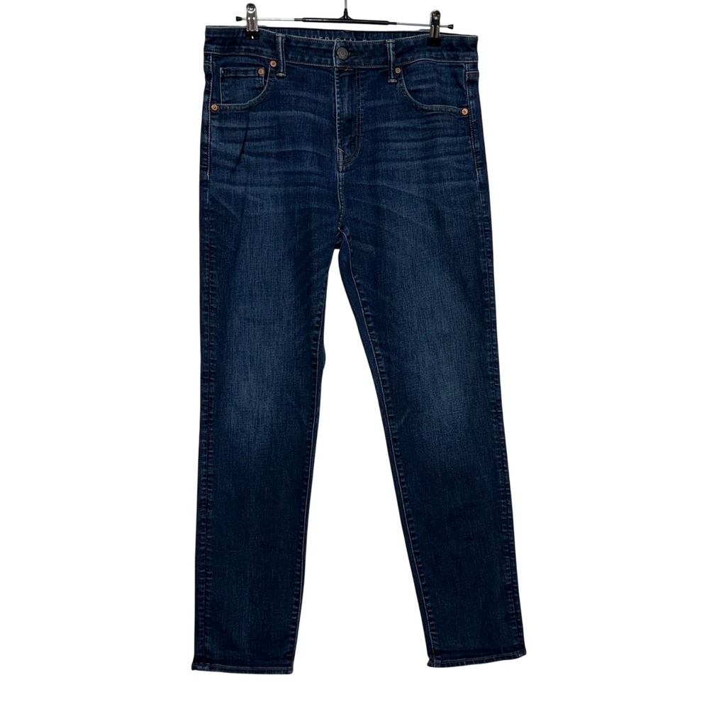 American Eagle Jeans Men Measure 36X32 Tag 36x34 Blue Athletic AirFlex Temp Tech